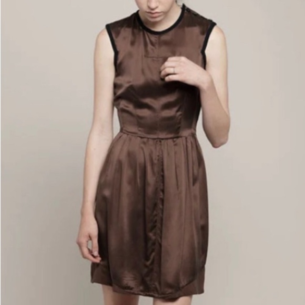 PROENZA SCHOULER brown cutout sleeveless dress